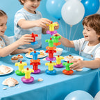 Spinning Tops Party Bag Set – 22 Tops with Push Launchers