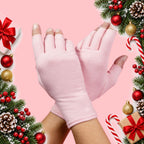 fingerless compression gloves soft cotton stretch for tired achy hands — Christmas stocking filler gift