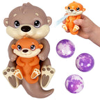 Floating Otter Bath Toy with 3 Lavender Bath Bombs – Bedtime Gift
