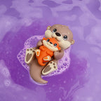 Floating Otter Bath Toy with 3 Lavender Bath Bombs – Bedtime Gift