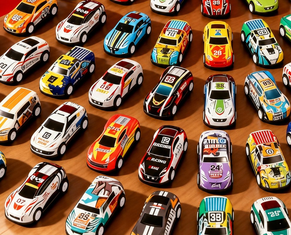 Fold-Out Toy Car Garage Playset with Pull-Back Die-Cast Cars