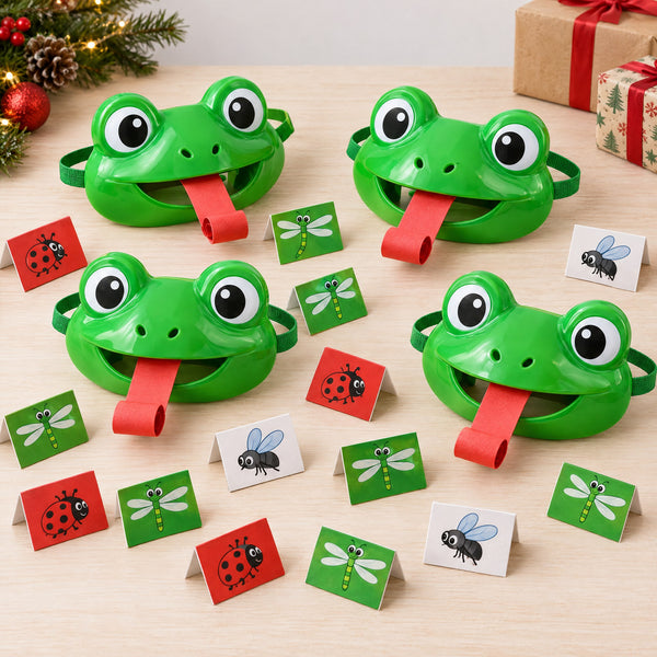 Frog Tongue Mask Party Game, Catch-the-Bugs Family Fun