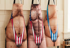 Funny 3D Hairy Chest BBQ Apron with Cheeky Swimsuit Print