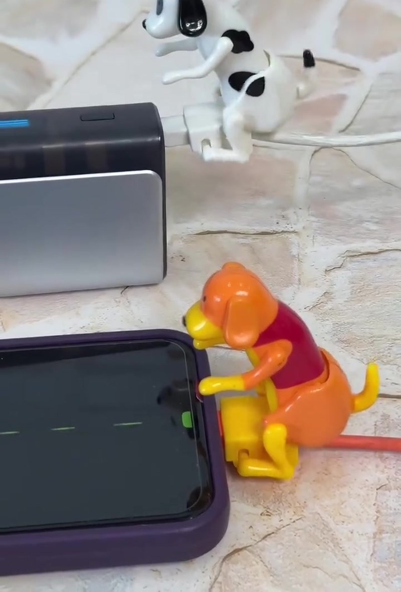 Funny Dog Phone Charging Cable, Novelty USB-C or Lightning