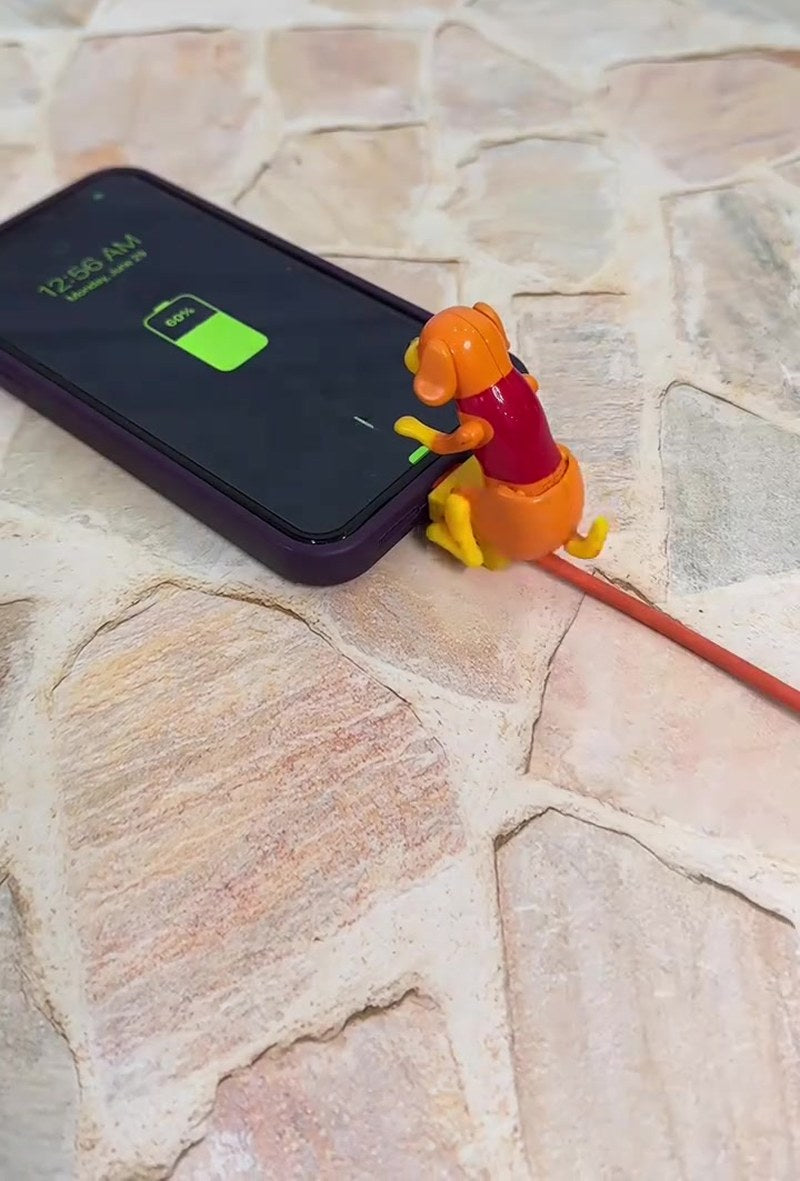 Funny Dog Phone Charging Cable, Novelty USB-C or Lightning