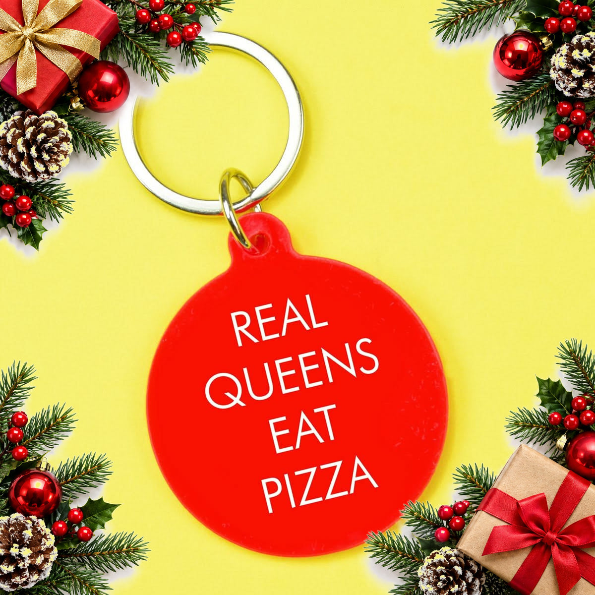 funny slogan acrylic keyring tag a cheeky stocking filler — Christmas stocking filler gift