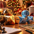 Giant Squishy Foam Dice Set – 7 Polyhedral RPG Dice, Asteroid Texture