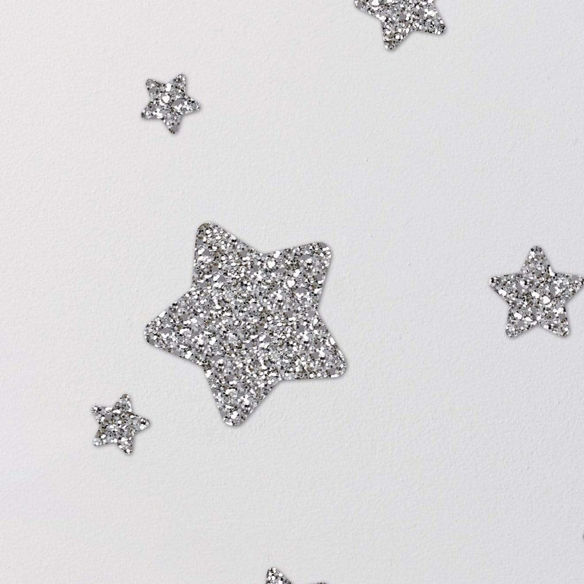 Glitter Star Wall Stickers for Kids' Bedrooms, Pack of 22 Stars