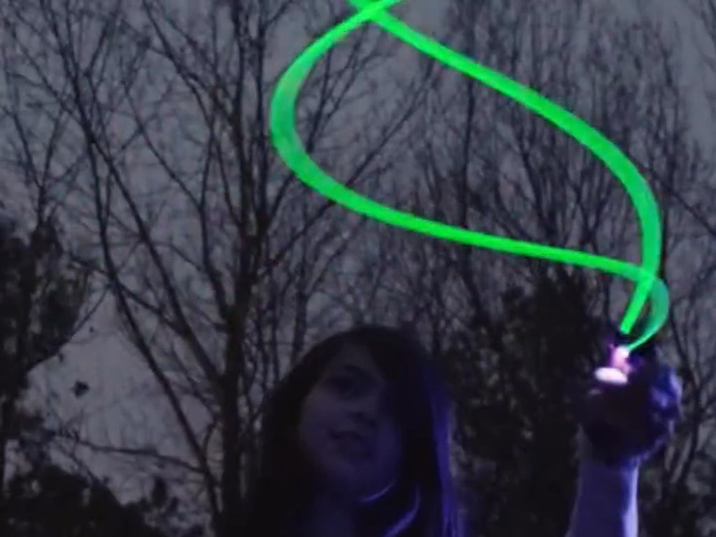 Glow-in-the-Dark String Launcher Toy with Floating Light Loop