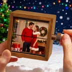 Hand-Crank Wooden Photo Flipbook Box Made With Your Photos