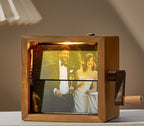 Hand-Crank Wooden Photo Flipbook Box Made With Your Photos