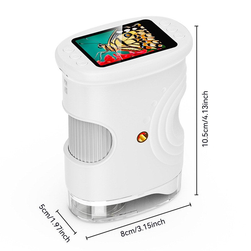 Handheld Kids Digital Microscope with 2-Inch Screen and 1000x Zoom