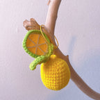 Handmade Crochet Fruit and Flower Hanging Ornament for the Tree