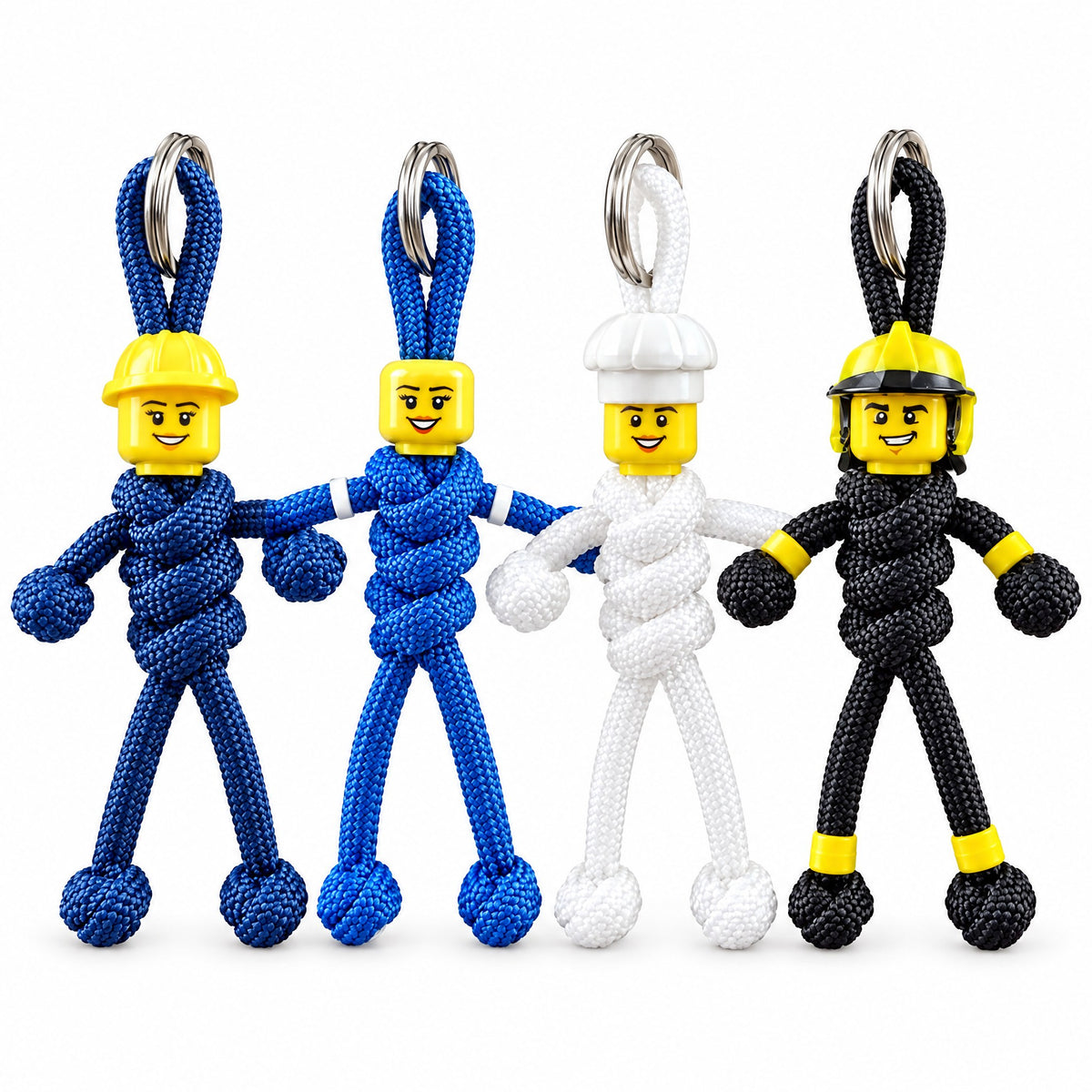 Handmade Paracord Buddy Keyring for Builders, Nurses, Chefs & Firefighters