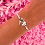 Heart Globe Charm Bracelet on Explorer Message Card, Travel Gift