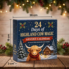 Highland Cow Advent Calendar with 24 Mini Collectible Figures