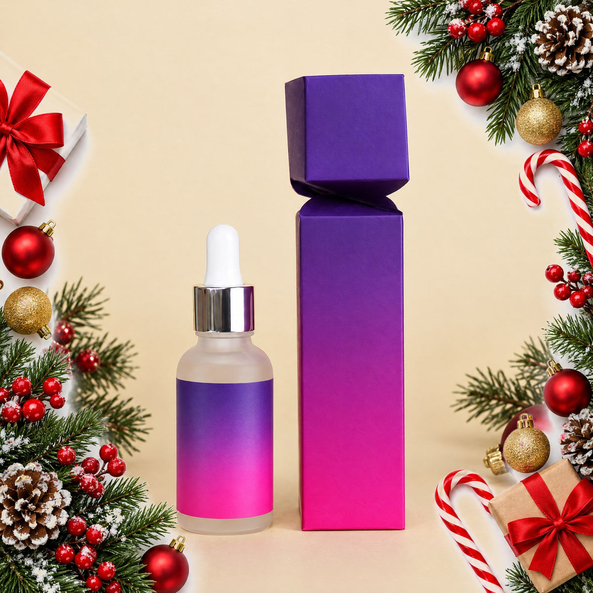 hyaluronic acid serum 30 ml in a christmas cracker gift box — Christmas stocking filler gift