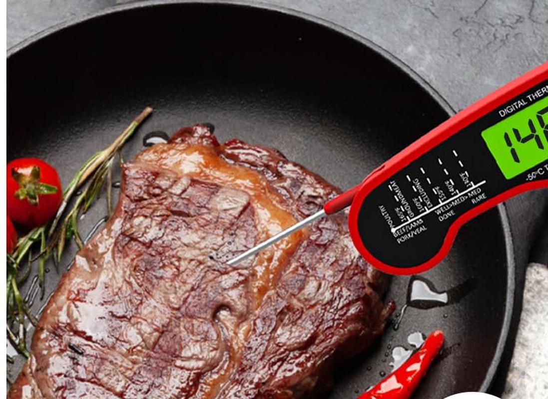 Instant-Read Digital Meat Thermometer – Foldable Probe & Backlight