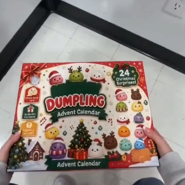 Kawaii Dumpling Squishy Advent Calendar, 24 Christmas Surprises