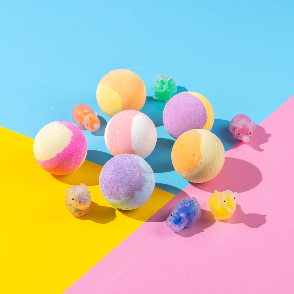 Kids Bath Bombs with a Surprise Squishy Toy Inside – Pack of 6
