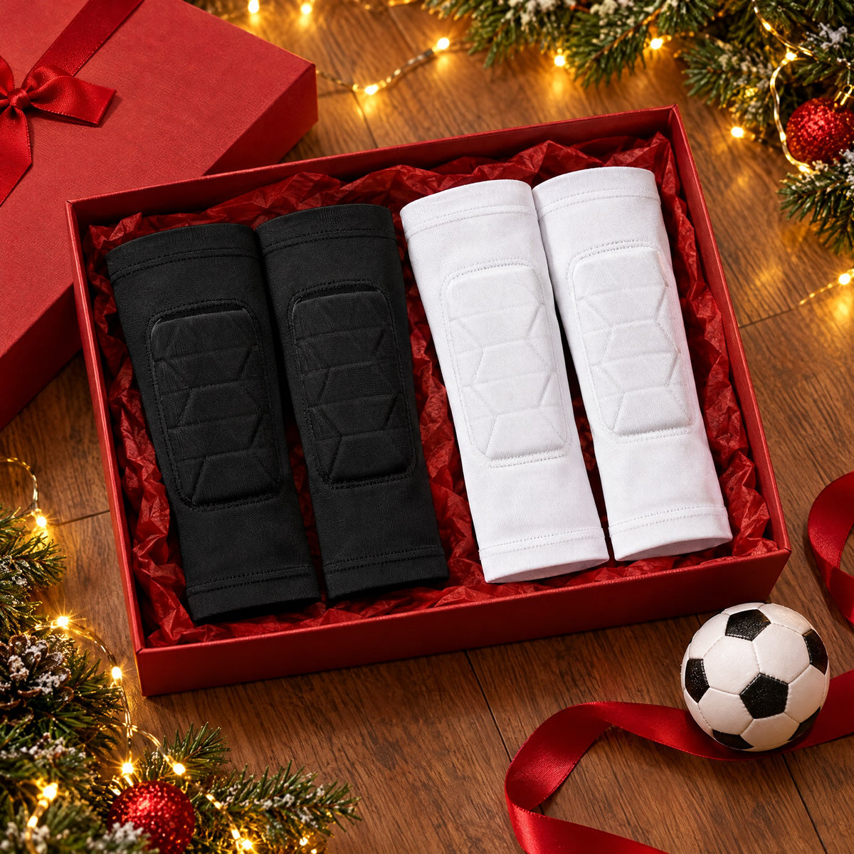 Kids' Football Shin Pad Sleeves with Built-In Padding