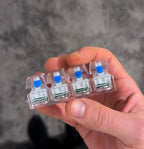 LED Mechanical Keyboard Keychain Fidget Clicker with 4 Keys