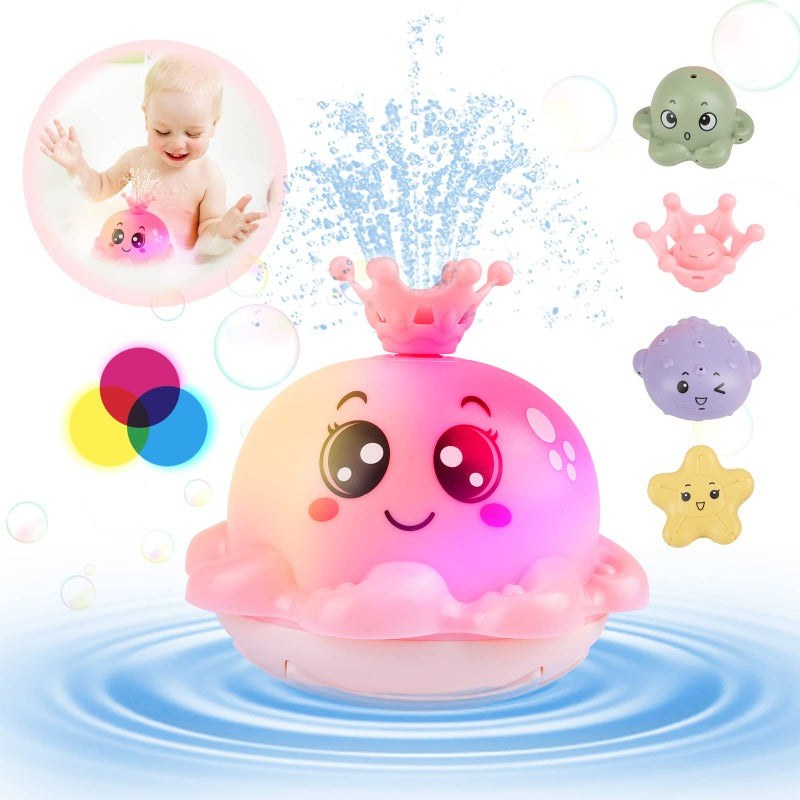 Light-Up Spraying Octopus Bath Toy with Colour-Changing Lights