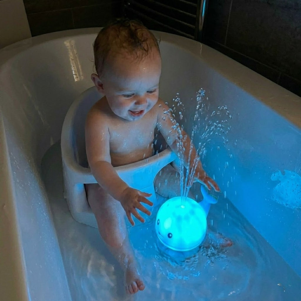 Light-Up Whale Bath Toy – Sprays Water and Glows in the Bath