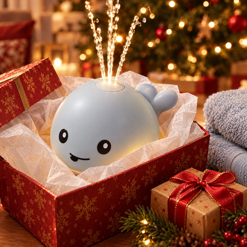 Light-Up Whale Bath Toy – Sprays Water and Glows in the Bath
