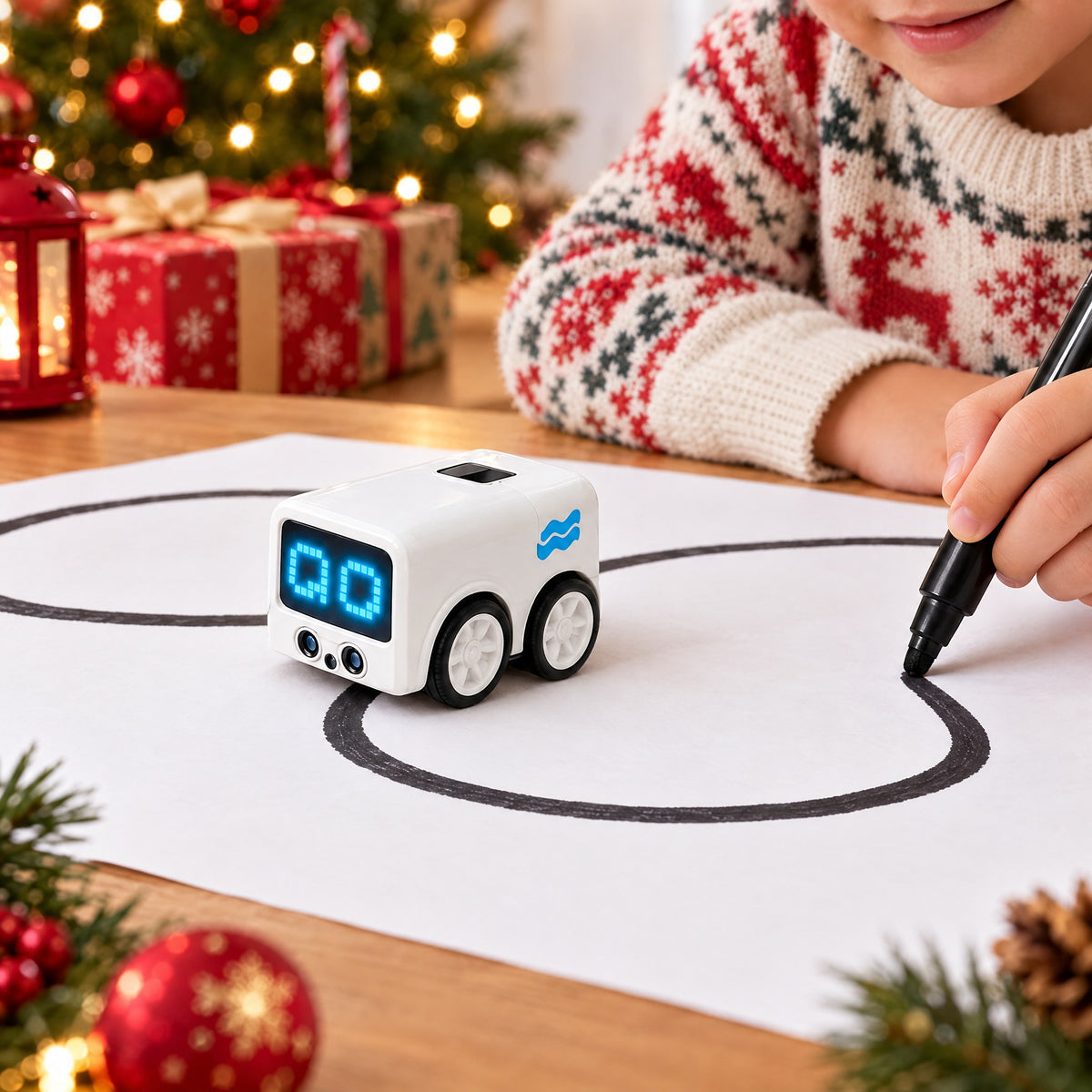 Line-Following Mini Robot Car – Follows the Track You Draw