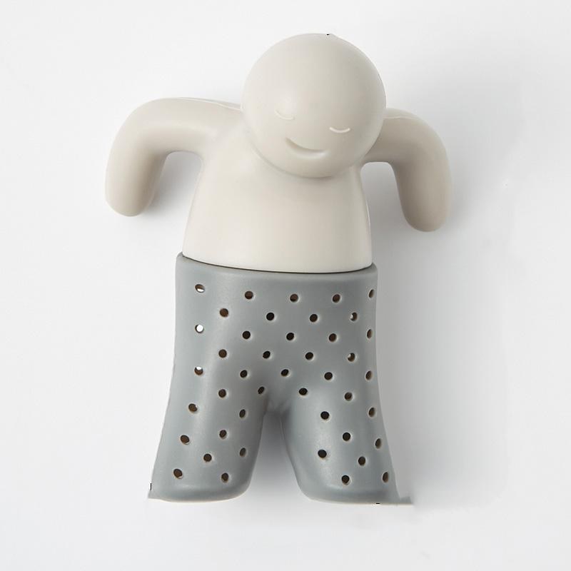Little Man Silicone Tea Infusers, Set of 4 Loose-Leaf Tea Steepers