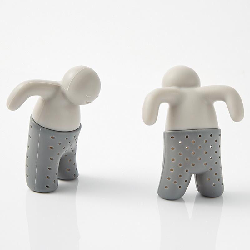 Little Man Silicone Tea Infusers, Set of 4 Loose-Leaf Tea Steepers