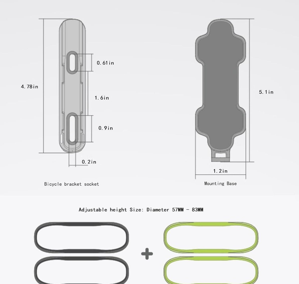 Magnetic Quick-Release Bike Bottle Holder, One-Hand Click-On