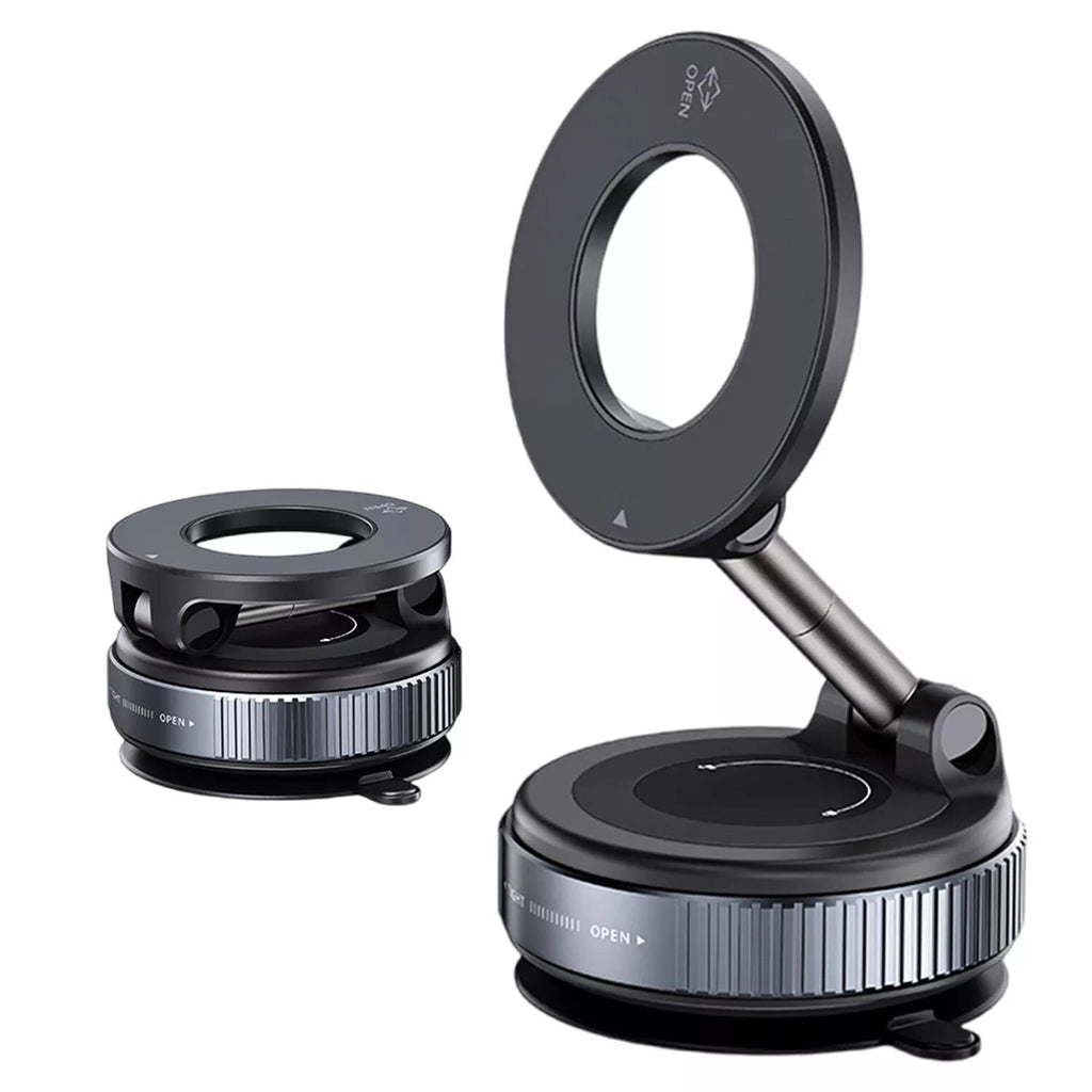 Magnetic Vacuum Suction Phone Holder – Car Dashboard & Desk Mount