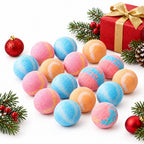 Mini Bath Bombs Pack of 16 – Colourful Fizzing Bath Treats