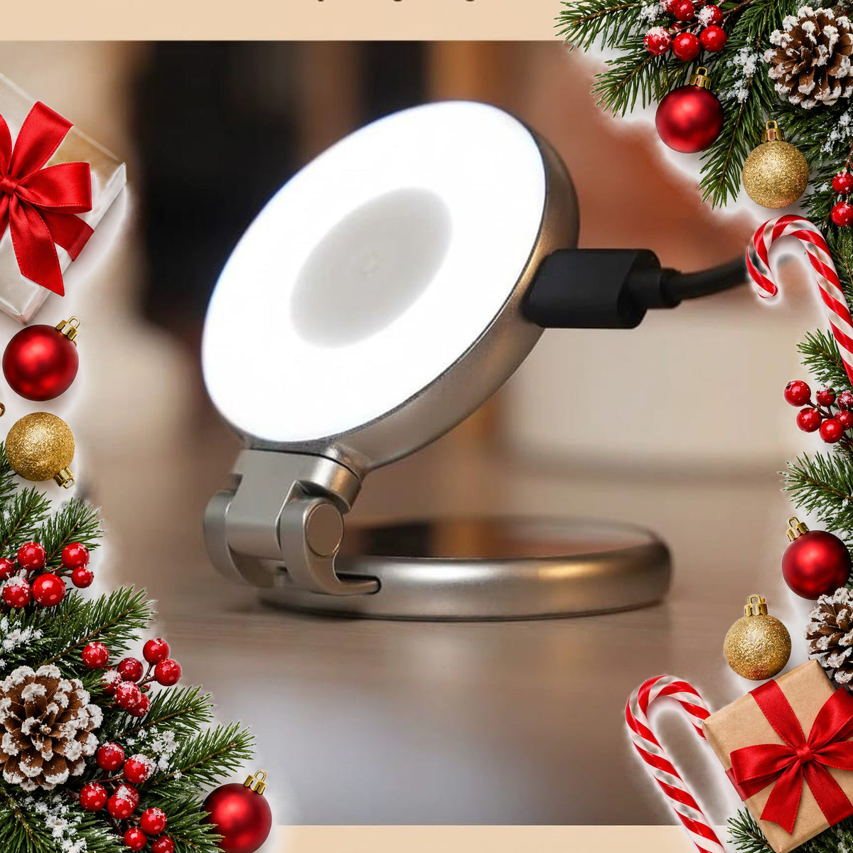 mini magnetic selfie light for phones rechargeable led fill light — Christmas stocking filler gift
