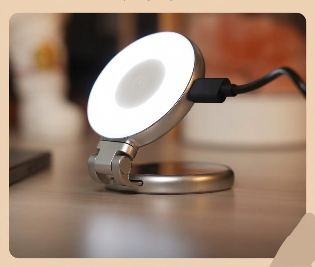 Mini Magnetic Selfie Light for Phones – Rechargeable LED Fill Light