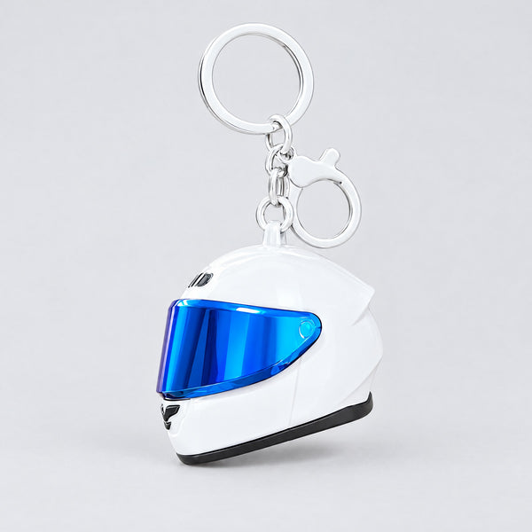 Mini Motorcycle Helmet Keyring with Mirrored Visor – Biker Gift