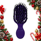 mini pocket detangling hair brush boar and nylon bristles — Christmas stocking filler gift