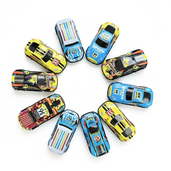 Mini Pull-Back Toy Cars Pack of 16 – Colourful Stocking Fillers