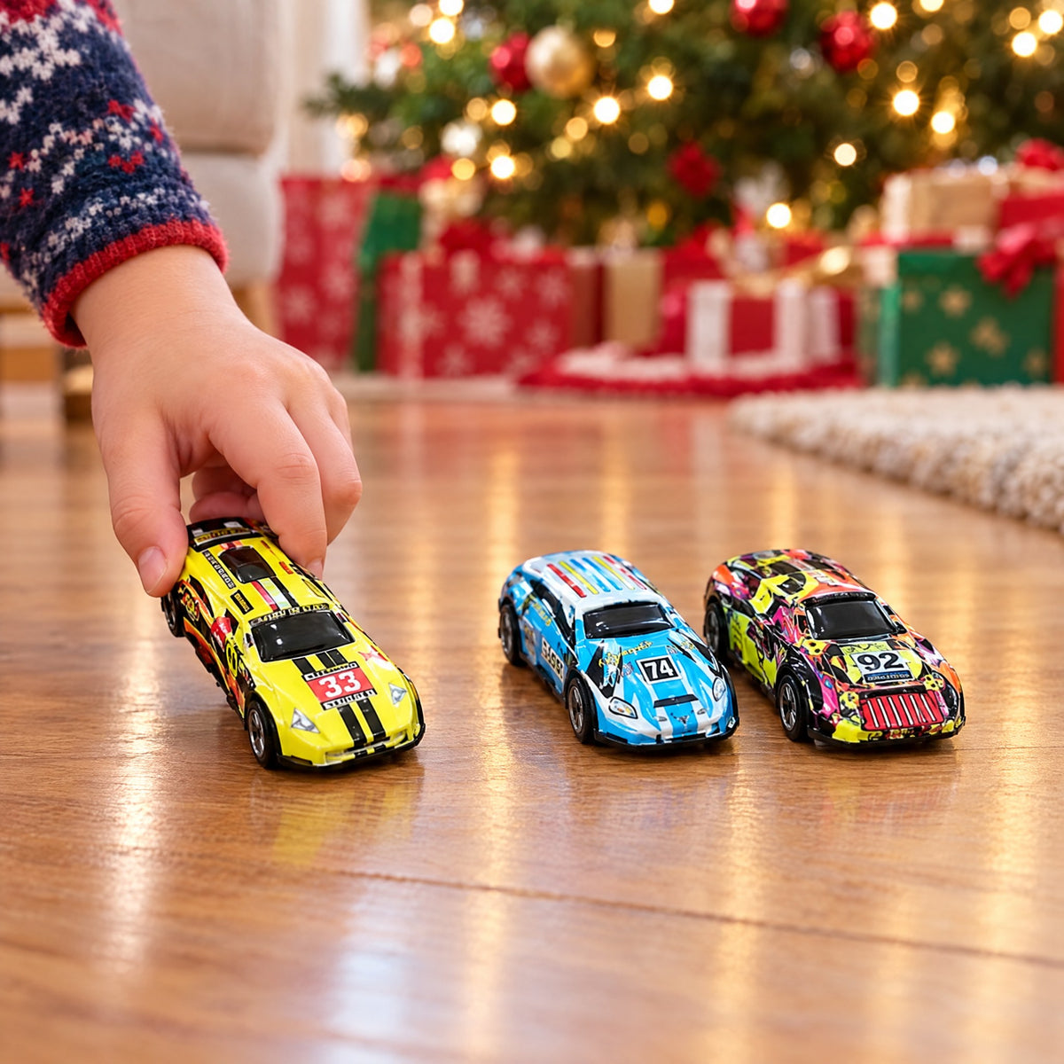 Mini Pull-Back Toy Cars Pack of 16 – Colourful Stocking Fillers