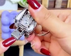 Mini Purse Keyring with Hidden Fold-Out Nail Clipper
