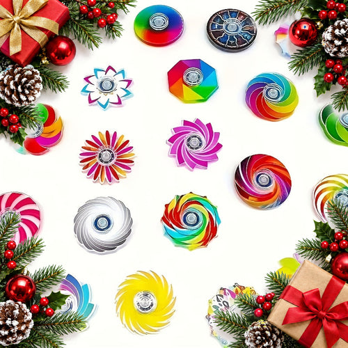 mini rainbow fidget spinners party pack 6 14 or 26 — Christmas stocking filler gift