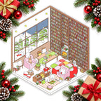 miniature sticker scene kit with tweezers calming craft gift — Christmas stocking filler gift