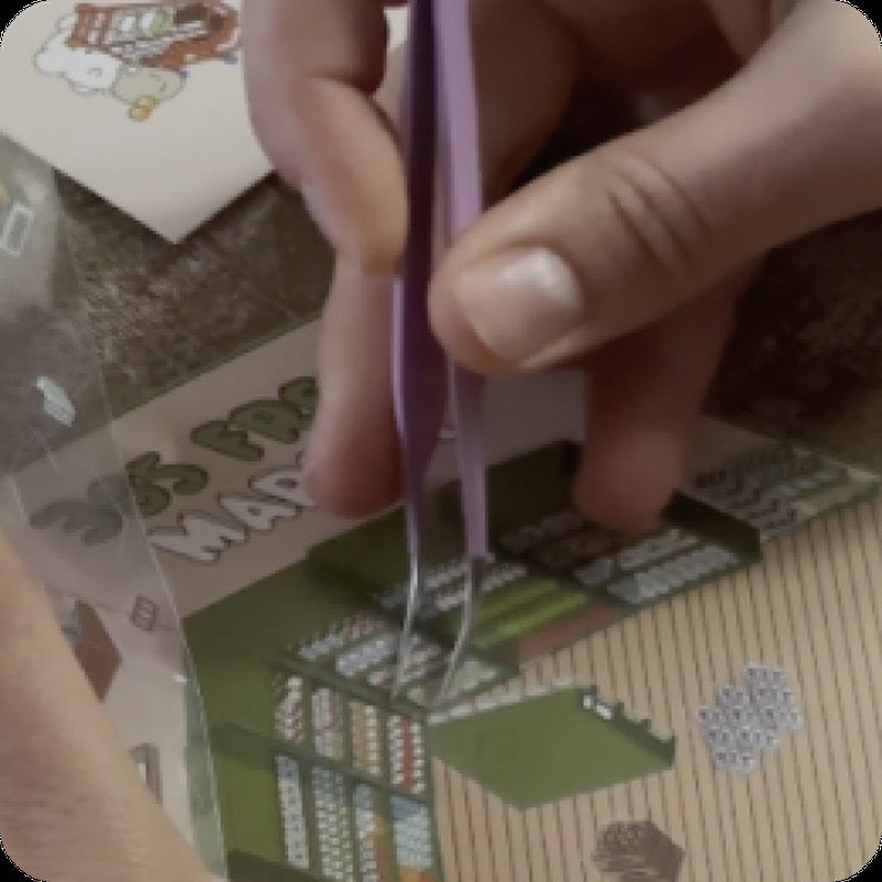 Miniature Sticker Scene Kit with Tweezers, Calming Craft Gift