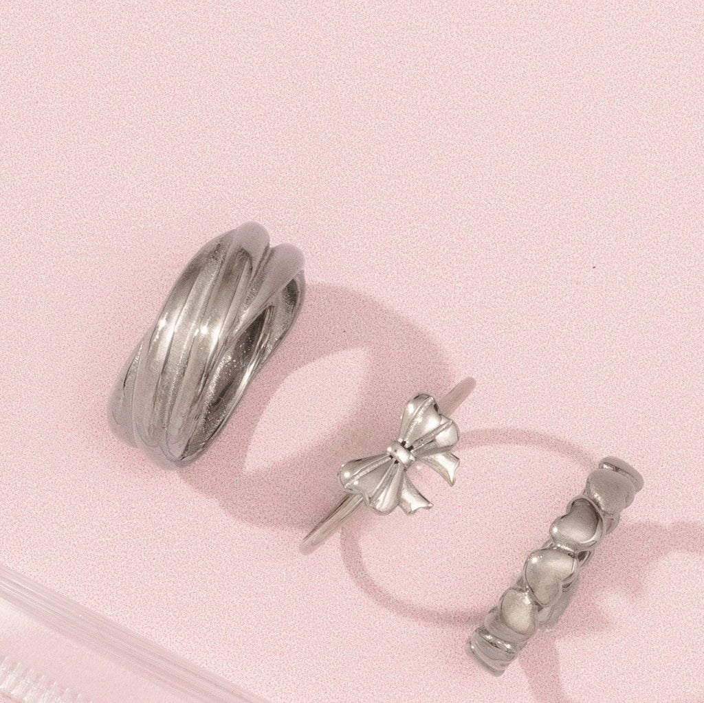 Mystery Ring Goodie Bag with 3 Surprise Stainless Steel Rings
