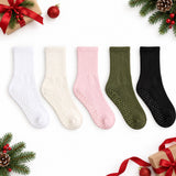 Non-Slip Pilates and Barre Grip Socks – Ribbed Crew Studio Socks
