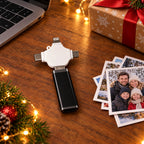 One-Click Photo Backup USB Stick for Phones, Tablets and Computers