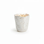 Pearlescent Cream Rippled Candle – Elegant Gift for the Home