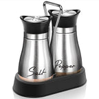 Penguin-Shaped Salt and Pepper Shaker Set with Caddy Stand